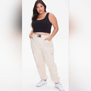 Forever 21 plus Cargo pants buckle belt sz 2x nwt